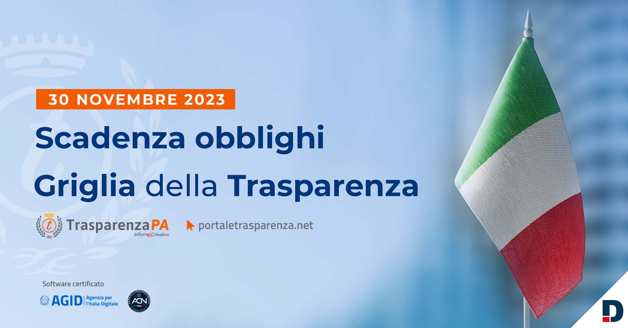 Griglia trasparenza ANAC 2023, scadenza il 30 novembre