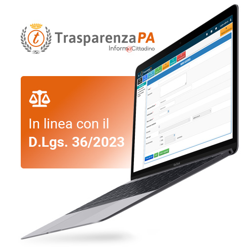 Il software TrasparenzaPA per la gestione della trasparenza amministrativa è in linea con il nuovo codice degli appalti D.Lgs. 36/2023