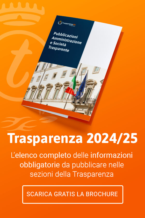 Scarica gratuitamente l’elenco completo delle informazioni obbligatorie da pubblicare nelle sezioni della Trasparenza
