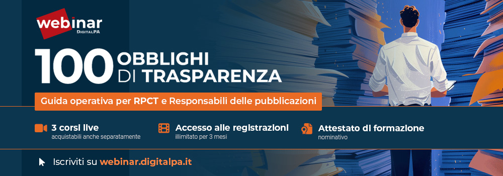 Webinar DigitalPA - 100 obblighi di Trasparenza